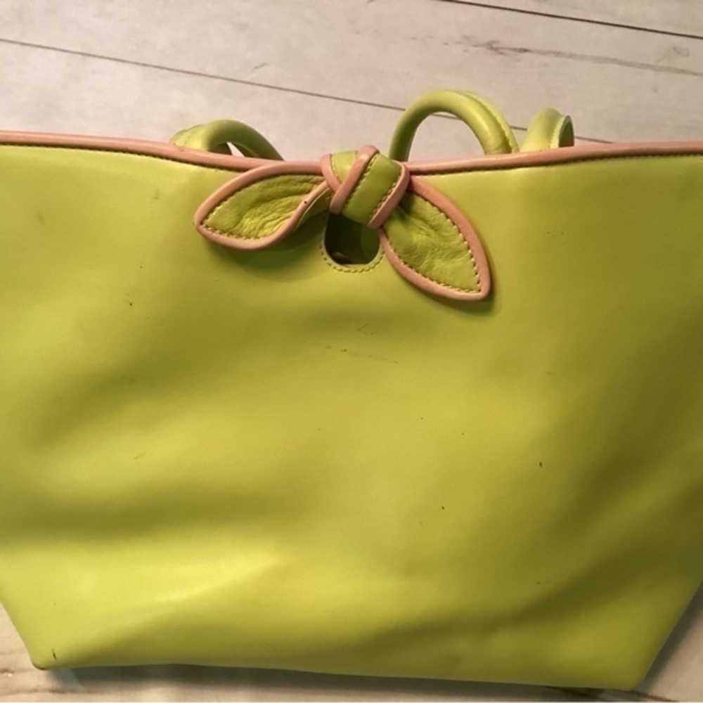 FURLA Lime Green Leather Purse - Picture 9 of 16